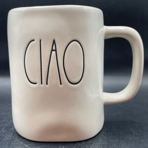 Rae Dunn Artisan Collection by Magenta "CIAO" Mug White w Black Lettering EUC